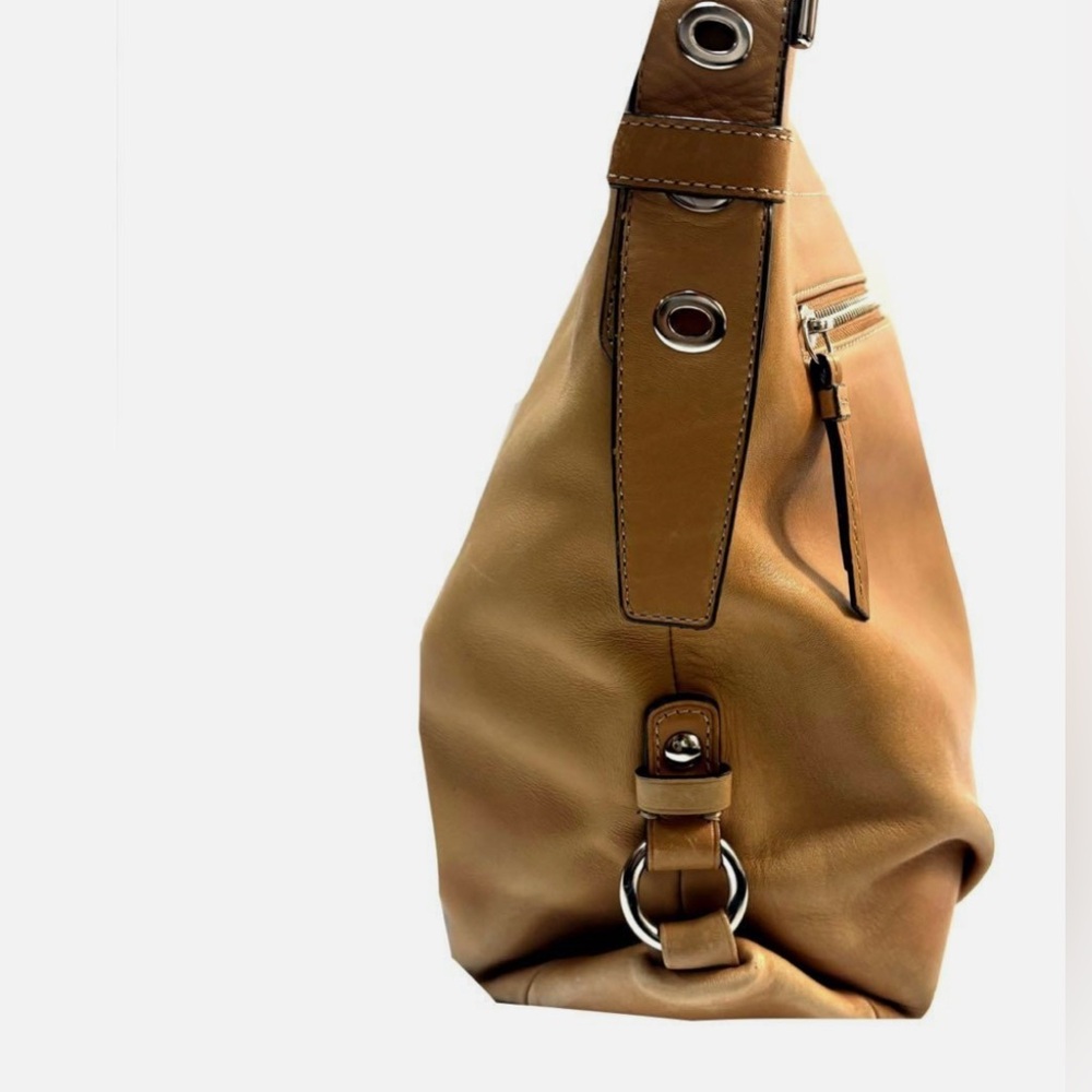 Coach Tan Leather Shoulder Bag - Picture 2 of 9